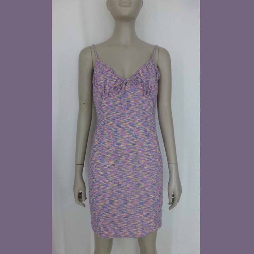 Guess X J Balvin Collab Limited Edition Space Dyed Ribbed Knit Mini Dress - Picture 2 of 15